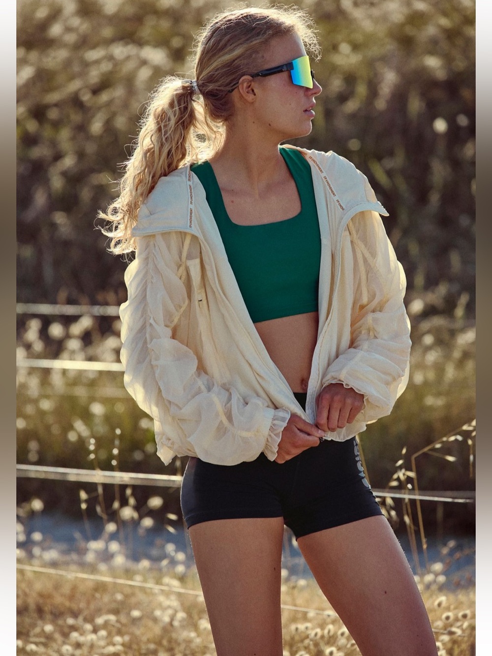 NWT FP Movement by Free People Sheer Bliss Jacket in Afterglow Size Medium